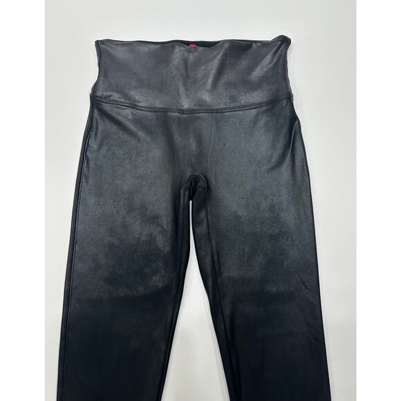 Spanx Faux Leather Leggings Black High Rise M Petite - Picture 5 of 8